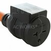Ac Works 1.5FT 50A 3-Prong 6-50P Welder Plug to 6-15/20 Outlet with 20A Breaker S650CB620